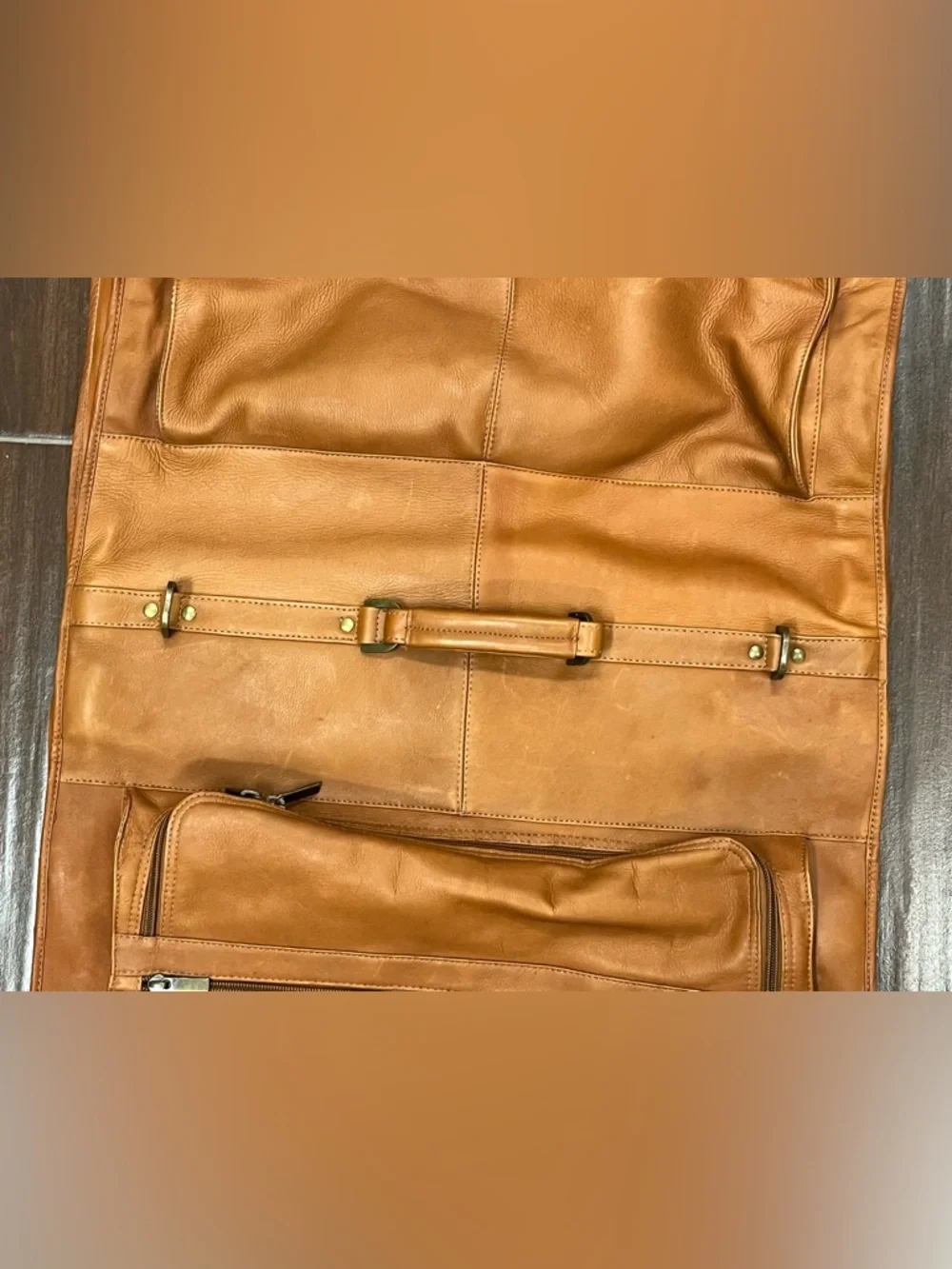 Links Kings Leather Garment Bag